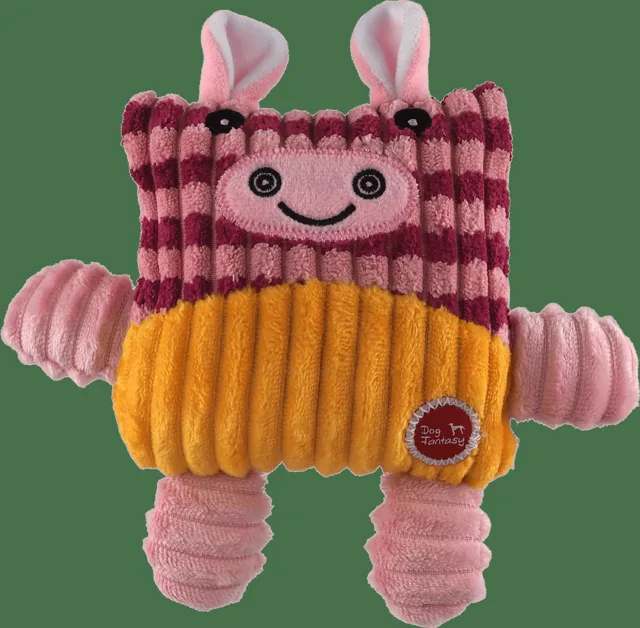 Hračka pro psy Dog Fantasy Cuties kráva růžová 12,5 cm