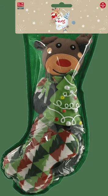 Hračka pro psy Dog Fantasy Winter Tale punčocha set 4 ks 37 cm