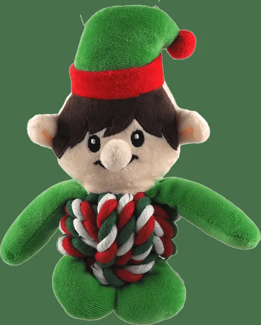 Hračka pro psy Dog Fantasy Winter Tale skřítek uzlový s pískátkem 20 cm