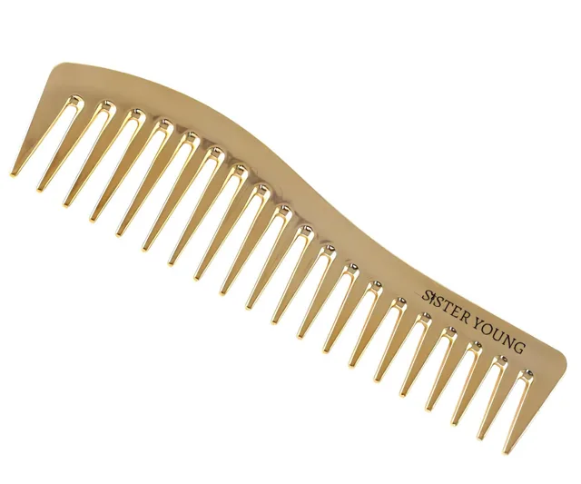 Hřeben na vlasy Sister Young Zuri Styling Hair Comb - 18,3 cm, zlatý + dárek zdarma