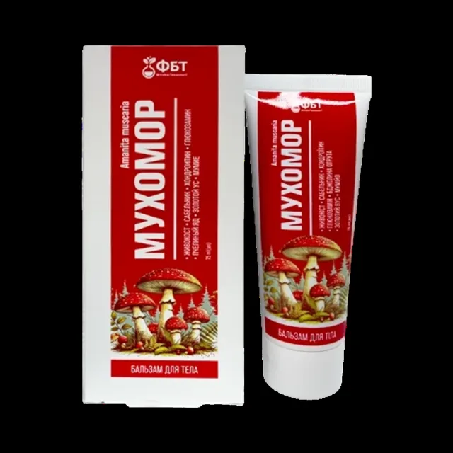 Hřejivý tělový balzám Muchomor s extraktem z muchomůrky – 75 ml – FBT