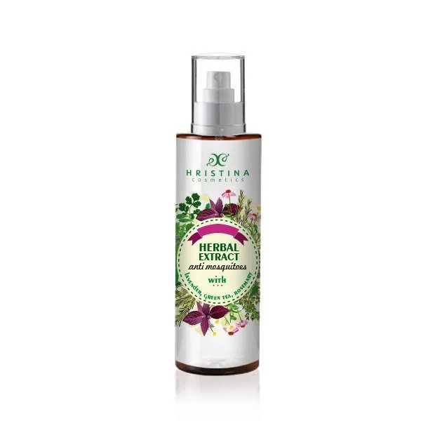 Hristina - Přírodní bylinkový extrakt proti komárům s levandulí zeleným čajem a rozmarýnem, 100 ml