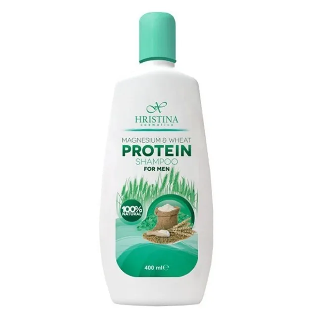 HRISTINA Přírodní šampon s hořčíkem a proteinem pro muže 400 ml