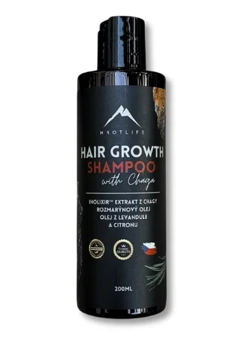 Hrotlife Šampon s výtažkem z Chagy na podporu růstu vlasů 200 ml