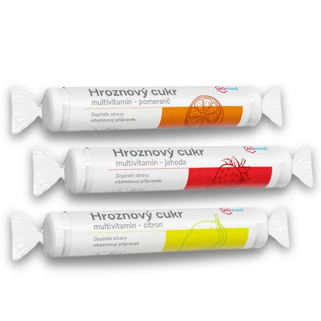 Hroznový cukr multivitamín-citron 17tbl. AGmed