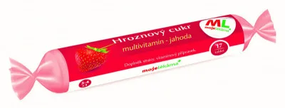 Hroznový cukr s vit.C jahoda past.17 Moje lékárna