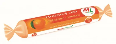 Hroznový cukr vit.C pomeranč past.17 Moje lékárna