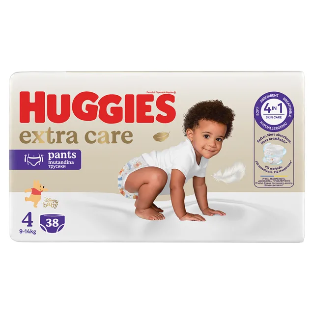 HUGGIES Dětské plenky Extra Care Pants 4 velikost 9-14 kg 38 kusů