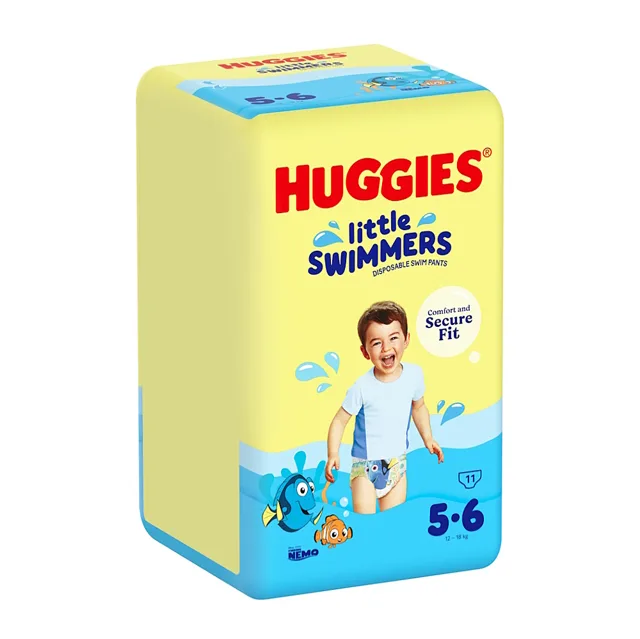 HUGGIES Little swimmers 5/6 plavecké kalhotky 11 kusů