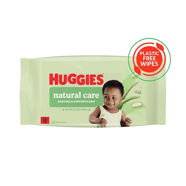 HUGGIES Natural aloe vera vlhčené ubrousky 48 kusů