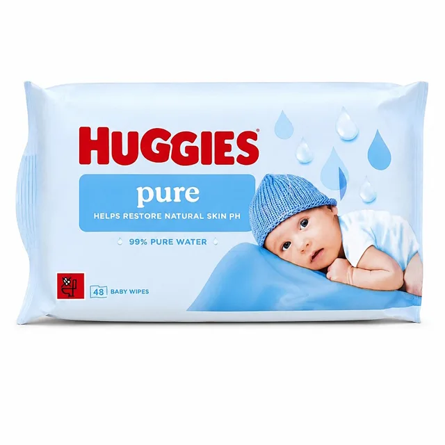 HUGGIES Pure vlhčené ubrousky 48 kusů