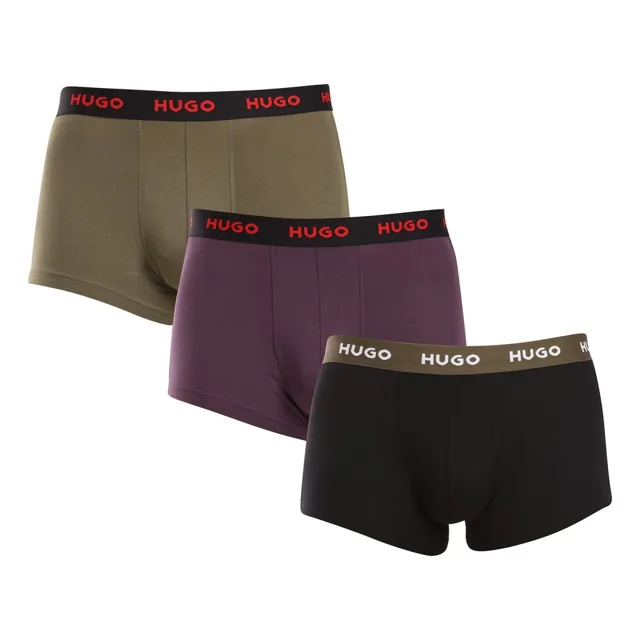 HUGO 3PACK pánské boxerky vícebarevné (50517878 987) L
