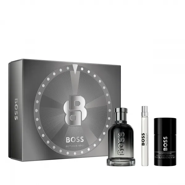 Hugo Boss Boss Bottled Beyond dárkový set (parfémová voda 100 ml + deodorant 75 ml + cestovní balení 10 ml) 1 ks