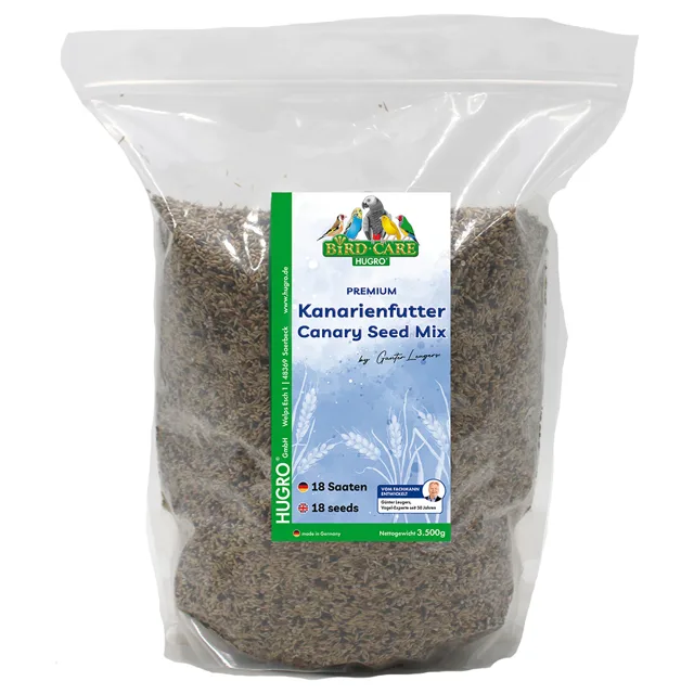 Hugro krmivo pro kanárky 18 semen - Výhodné balení: 2× 500g