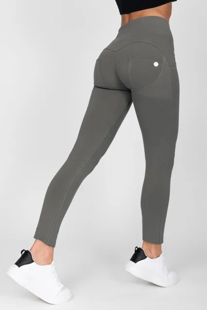 Hugz Jeans - Olive - Jeggings - High Waist, L, zelená