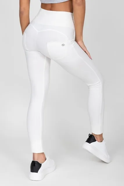 Hugz Jeans - White - Jeggings - High Waist, M, bílá