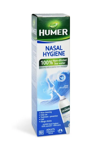 Humer Hygiena nosu pro dospělé 100% mořská voda 150 ml