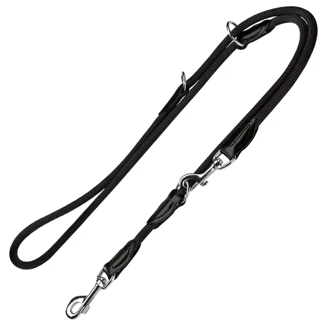 Hunter Freestyle nastavitelné vodítko, černé - 200 cm dlouhé, Ø 10 mm