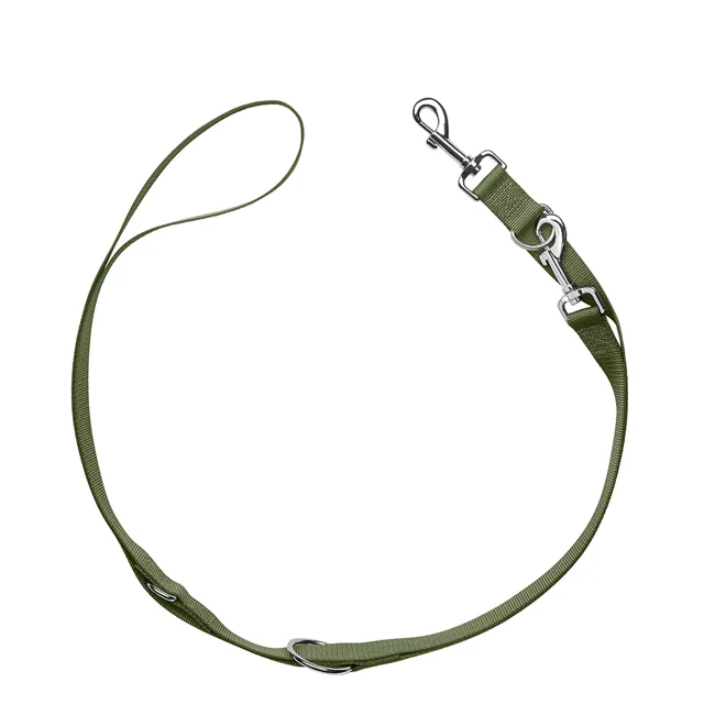 HUNTER London nastavitelné vodítko, olivově zelené - délka 200 cm, šířka 10 mm