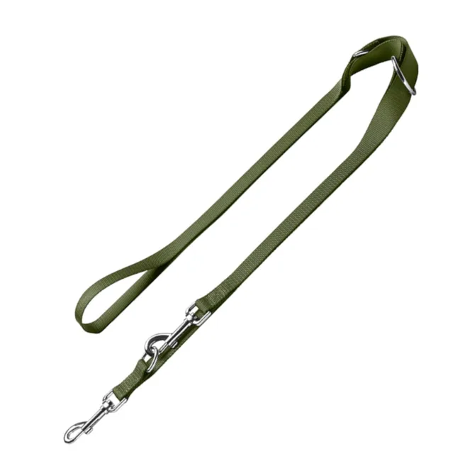 HUNTER London nastavitelné vodítko, olivově zelené - délka 200 cm, šířka 15 mm