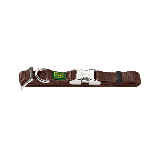 HUNTER obojek Vario Basic Alu-Strong, hnědý - Velikost L: 40 - 55 cm obvod krku, šířka 20 mm