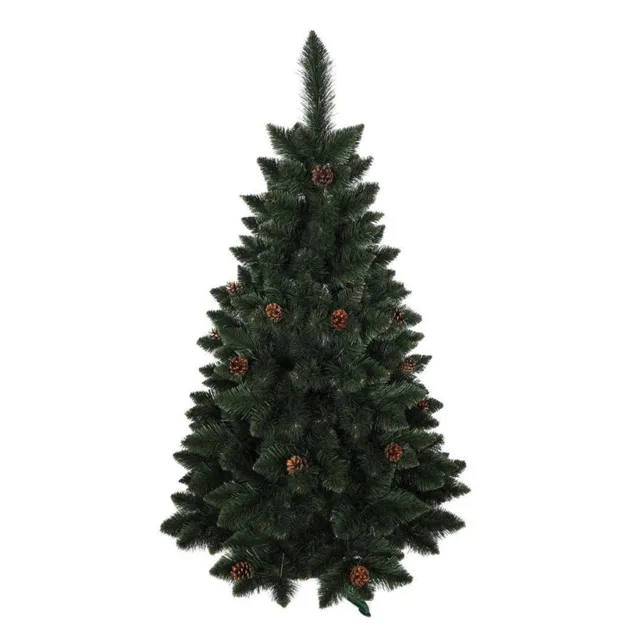 Hustý vánoční stromek borovice s koblihami - 150 cm