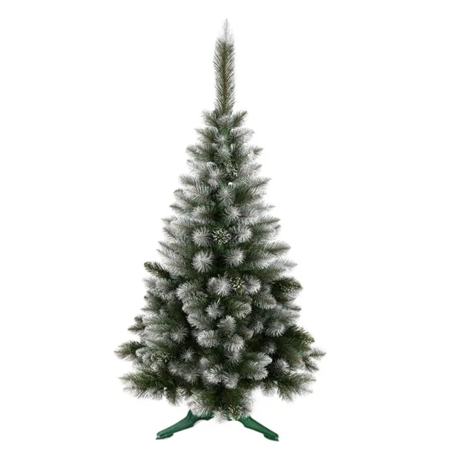 Hustý zasněžený vánoční stromeček borovice - 150 cm