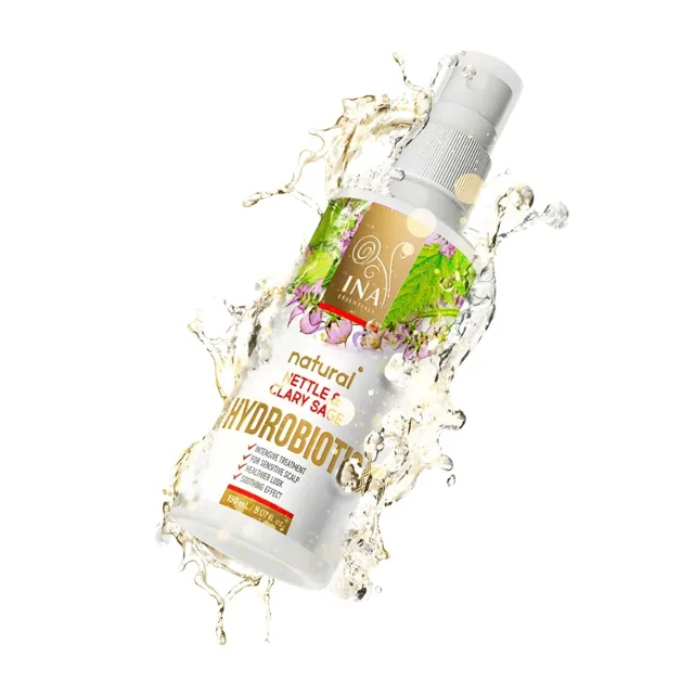 HYDROBIOTIC - kopřiva & šalvěj - intenzivní péče při vypadávání vlasů, lupech a citlivé pokožce hlavy - 150 ml - INA Essentials