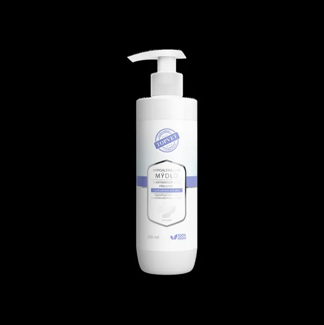 Hypoalergenní mýdlo s antimikrobiální přísadou s přírodními extrakty 200 ml – Green idea