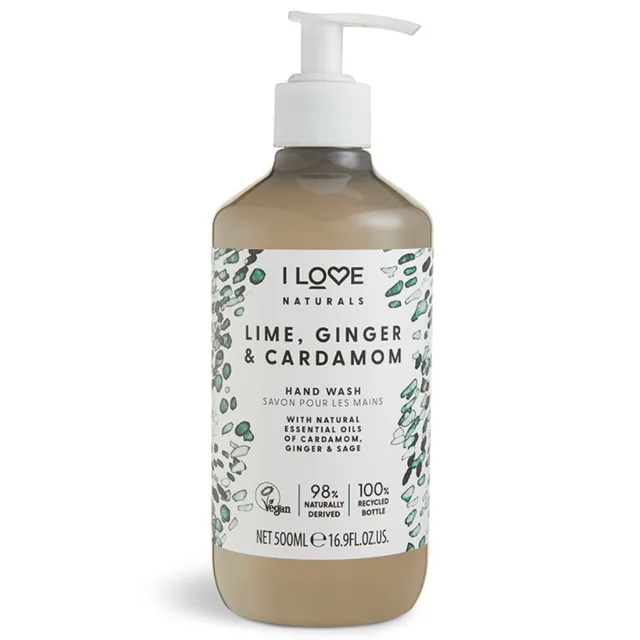 I LOVE Naturals Mýdlo na ruce 500 ml - limetka, zázvor & kardamon