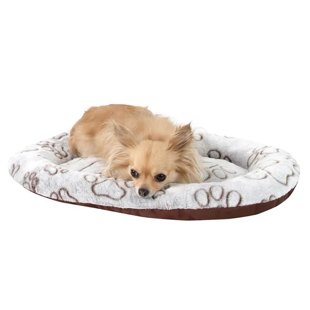I love pets Ross hnědo-bílá matrace pro psa s tlapkami Barva: Hnědá, Rozměr (cm): 80 x 50