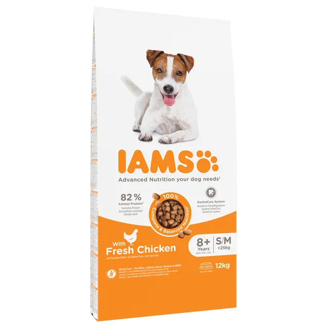 IAMS, 10 + 2 kg zdarma - Senior & Mature Small Medium Chicken