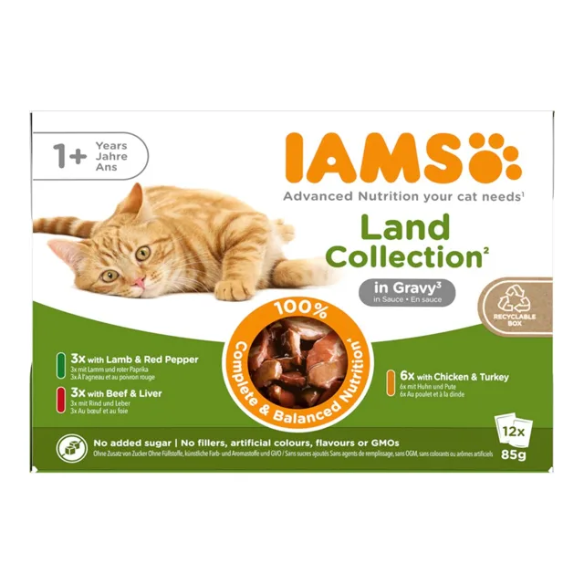 IAMS Advanced Nutrition Adult Land Mix - 24 x 85 g v omáčce