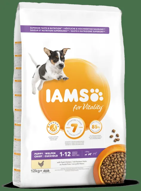 IAMS Dog Puppy Small & Medium Chicken 12kg