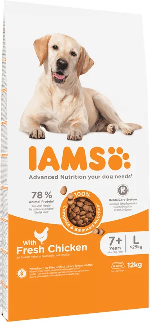 IAMS For Vitality Dog Senior Large Chicken 12 kg
