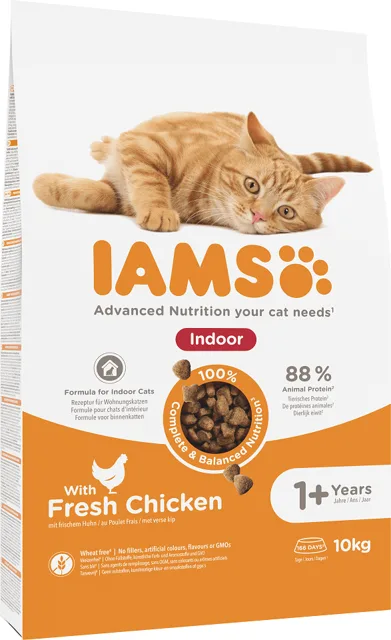 IAMS For Vitality Indoor s kuřecím masem 10 kg
