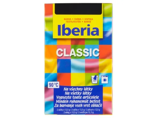Iberia Classic barva na všechny látky černá 2 x 12,5 g