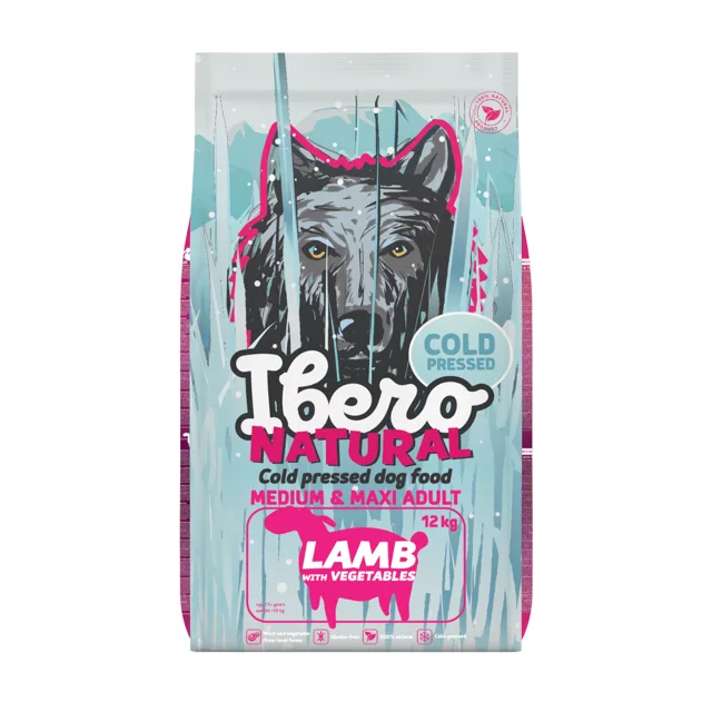 Ibero Cold Press Dog Medium &amp; Maxi Adult Lamb - 12kg