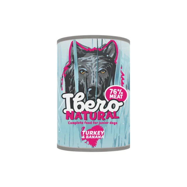 Ibero Complete Low Grain Junior Turkey &amp; Banana - 400g