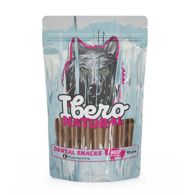 Ibero Dental Snacks Beef &amp; Carrot - L (10ks/460g)