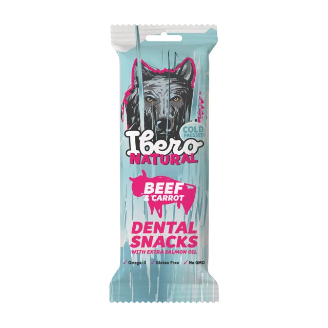 Ibero Dental Snacks Beef &amp; Carrot - M (3ks/70g)