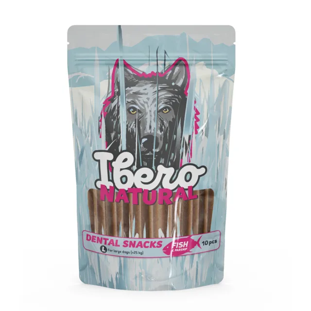 Ibero Dental Snacks Fish &amp; Parsnip - L (10ks/460g)