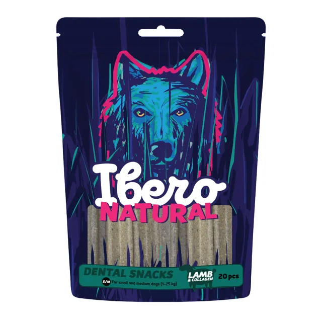 Ibero Dental Snacks Lamb &amp; Collagen - S/M (20ks/480g)