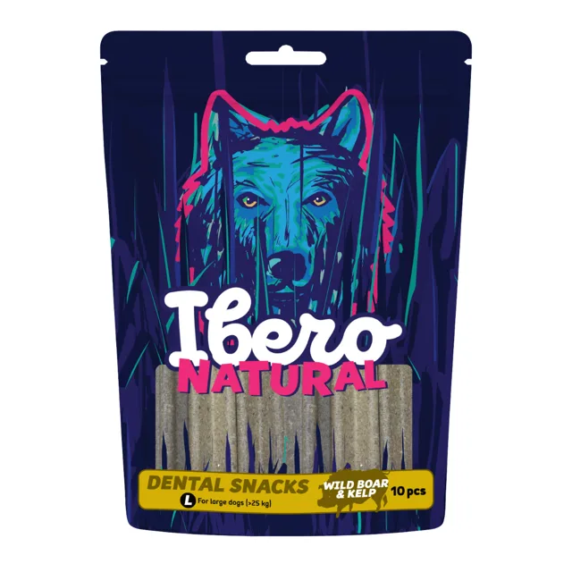 Ibero Dental Snacks Wild Boar &amp; Kelp - L (10ks/460g)