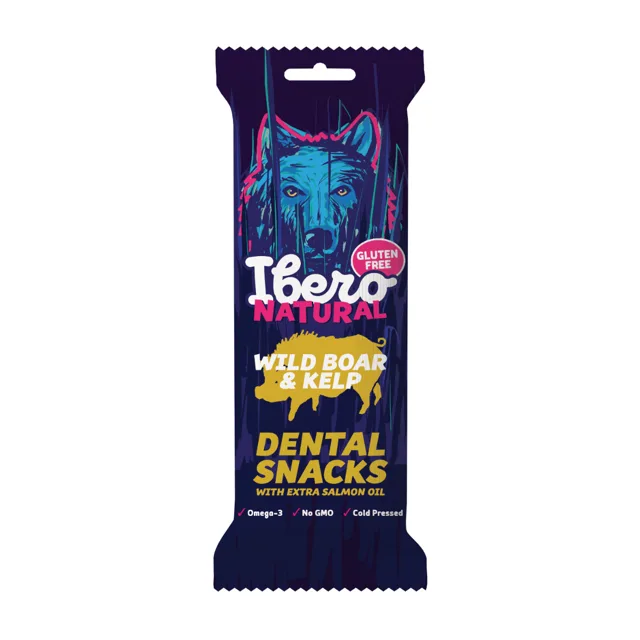 Ibero Dental Snacks Wild Boar &amp; Kelp - M (3ks/70g)