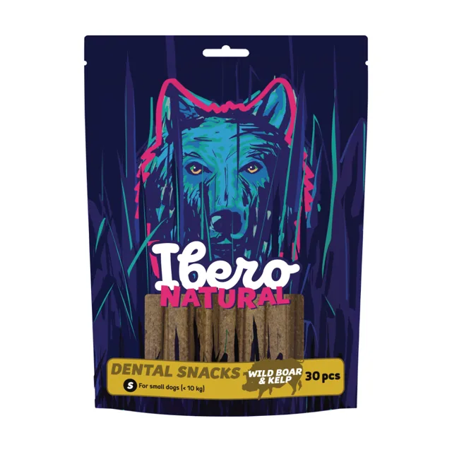 Ibero Dental Snacks Wild Boar &amp; Kelp - S (30ks/200g)