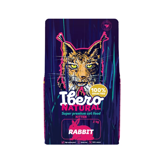 Ibero Grain Free Cat Kitten Rabbit - 2kg