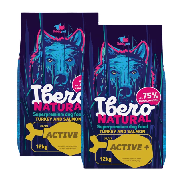Ibero Natural Dog Active + - 2x12kg