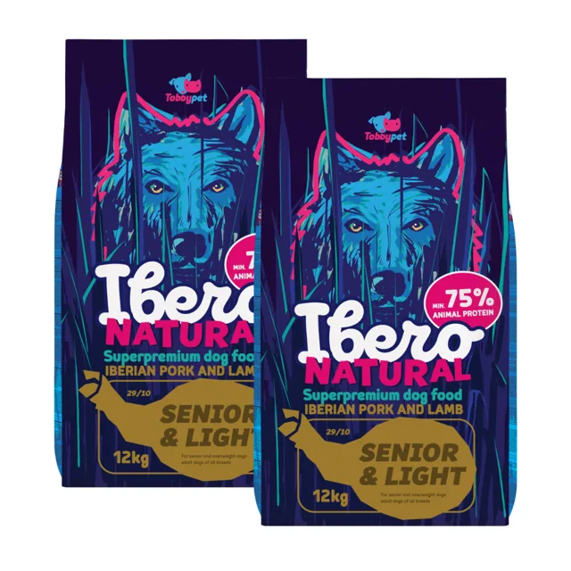 Ibero Natural Dog Senior&amp;Light - 2x12kg