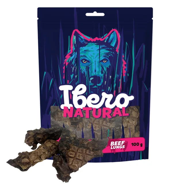 Ibero Natural Snack Sušené Hovězí Plíce - 100g
